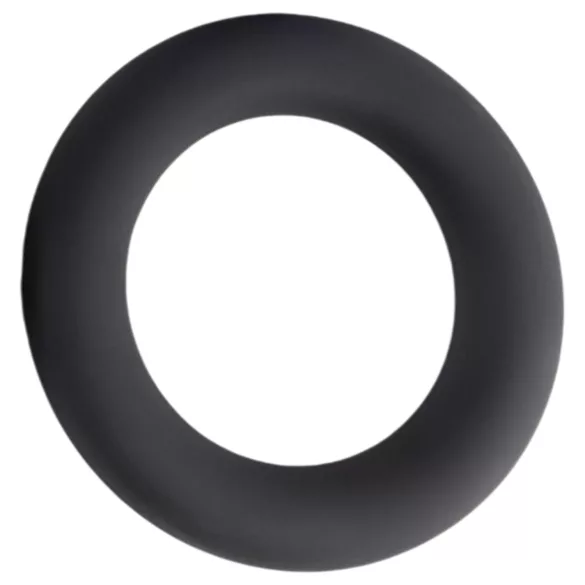 Pulselock Cirkl - sort, fleksibel silikone-cockring (40 mm)
