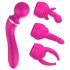 Lonely 2in1 – vibrator & massager, 3 vedhæftninger (pink)