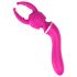 Lonely 2in1 – vibrator & massager, 3 vedhæftninger (pink)