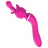 Lonely 2in1 – vibrator & massager, 3 vedhæftninger (pink)