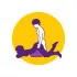 Desirel Magic Pillow - oppustelig kile-sexpude (mørkelilla)