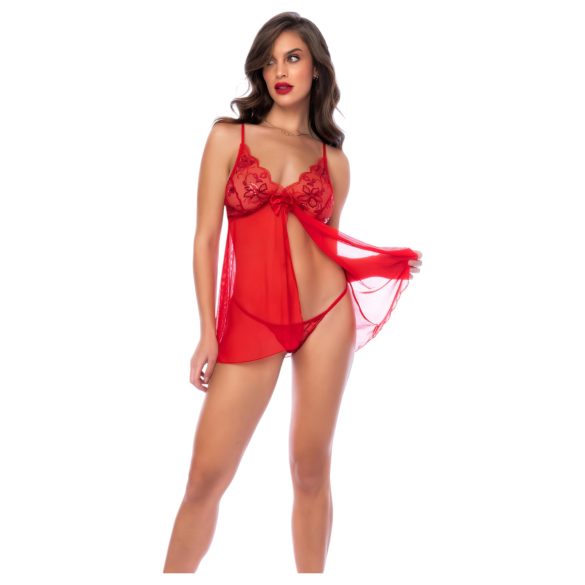 Mapalé - blondet babydoll og g-streng (rød)