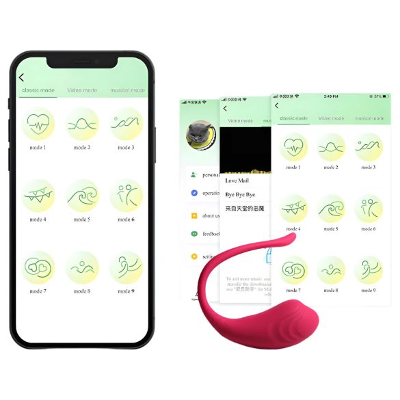 Funny Me - smart, genopladeligt vibrerende æg (pink)