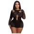 JSY 017 - mat catsuit (sort)