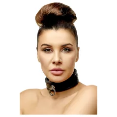 ZADO - halsbånd i læder - sort