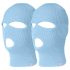 Strikket balaclava maske med tre åbninger (blå)