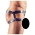 Svenjoyment - harness med penisring - justerbar - sort - M/L