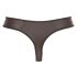 Svenjoyment - Skinnende Herre Tanga med Rhinstenlynlås (Sort) - XL