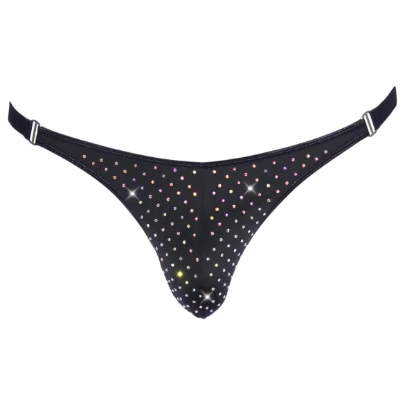 Svenjoyment - herretanga med strass - sort - L