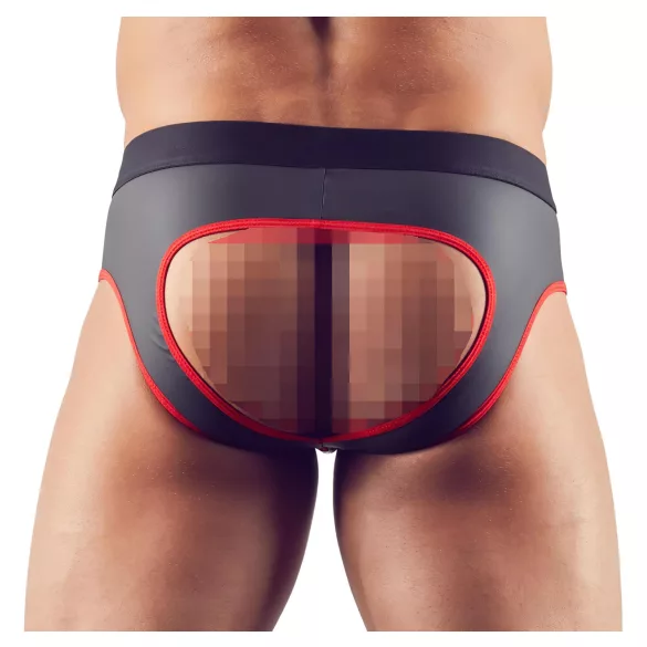 Svenjoyment - jockstrap med åben front - sort - XL