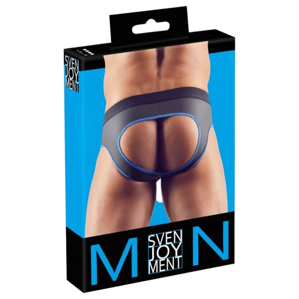 Svenjoyment - jockstrap med åben front - sort/blå