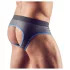 Svenjoyment - jockstrap med åben front - sort/blå - XL