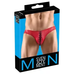 Svenjoyment - herretrusse med snører - sort/rød - M
