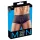 Boxer - herreunderbukser - gennemsigtig med striber - sort - L