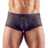 Boxer - herreunderbukser - gennemsigtig med striber - sort - XXL