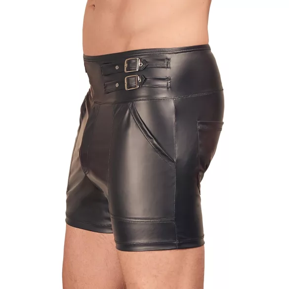 NEK - herreshorts - forlænget model med metalknap - sort - M