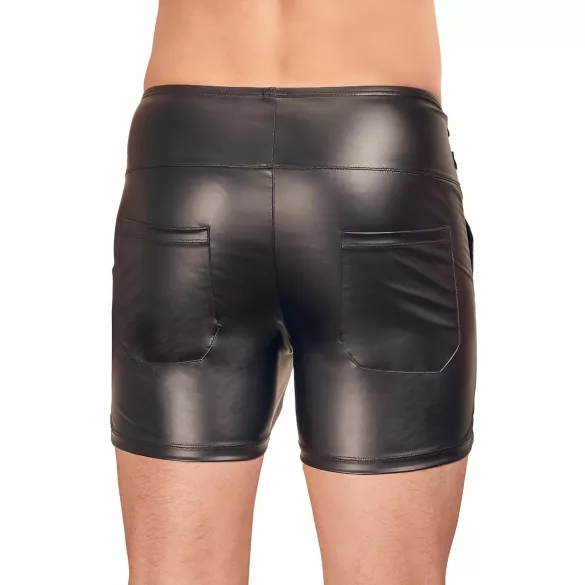 NEK - herreshorts - forlænget model med metalknap - sort - M