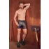 NEK - herreshorts - forlænget model med metalknap - sort - L