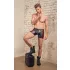 NEK - herreboxershorts med lynlås - rød sideindsats - sort - M