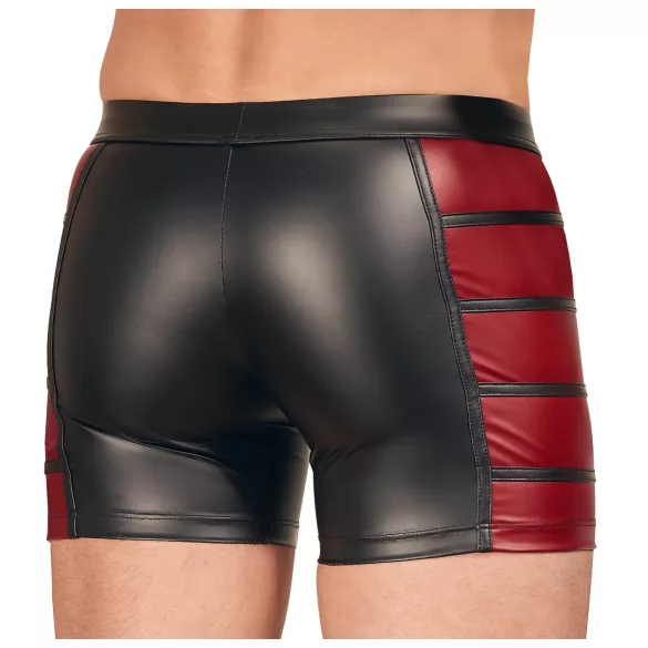 NEK - herreboxershorts med lynlås - rød sideindsats - sort - M