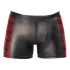 NEK - herreboxershorts med lynlås - rød sideindsats - sort - XL