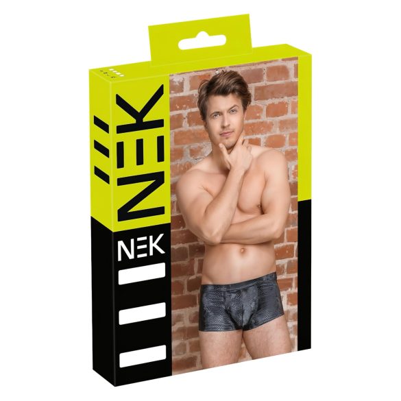 NEK - Boxershorts med slangeskindsdesign (sort)