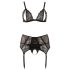 Cottelli Plus Size - Sorteret blondeundertøj-sæt