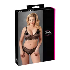Cottelli Plus Size - bh sæt - blonde - sort