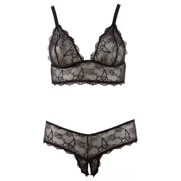 Cottelli Plus Size - bh sæt - blonde - sort