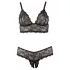 Cottelli Plus Size - bh sæt - blonde - sort - XXL