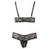 Cottelli Plus Size - Lace BH Sæt (Sort) - XXL