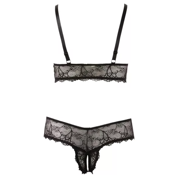 Cottelli Plus Size - bh sæt - blonde - sort - XXXL
