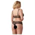 Cottelli Plus Size - bh sæt - blonde - sort - XXXXL