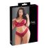 Cottelli Plus Size - blød blonde bh-sæt (rød)