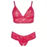 Cottelli Plus Size - bh sæt - blød blonde - rød - 3XL
