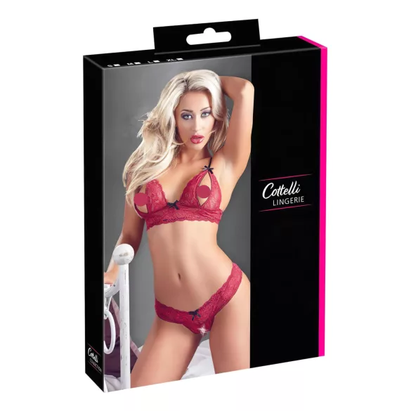 Cottelli - bh sæt - blonde - rød - L