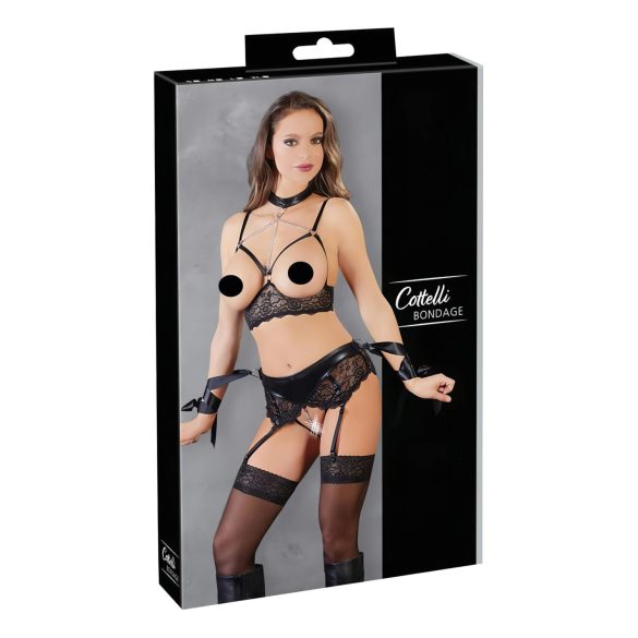 Cottelli Bondage - Blonder Lingeri Sæt (5 dele)