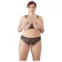 Cottelli Plus Size - bh sæt med perler - sort