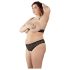 Cottelli Plus - Perle-bh-sæt i sort - 3XL