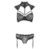 Cottelli - blonde-bh sæt med krave (sort) - 85B/L