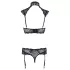 Cottelli - blonde-bh sæt med krave (sort) - 85B/L
