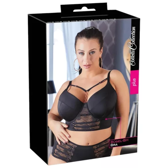 Cottelli Plus Size - stropblonde bh (sort) - 95F
