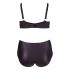 Cottelli Plus Size - Krydsstrop Bh og Trusser (Sort) - 85E/L