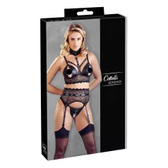   Cottelli Bondage - blondeundertøjssæt med håndjern (sort) - M