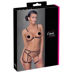 Cottelli - bodyharness med kæde - 2 dele - sort
