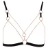 Cottelli - bodyharness med kæde - 2 dele - sort - M