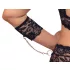 Cottelli Bondage Plus Size - blonde bh-sæt (sort) - 3XL