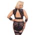 Cottelli Bondage Plus Size - blonde bh-sæt (sort) - 4XL