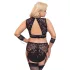Cottelli Bondage Plus Size - blonde bh-sæt (sort) - 4XL