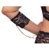 Cottelli Bondage Plus Size - blonde bh-sæt (sort) - 4XL